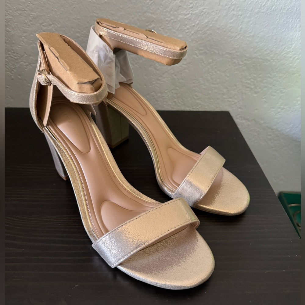 Kelly & Katie Shimmering Gold Heels